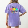 Happy Friyay Teacher School Friday Weekend Vibes Women's Comfort Colors T-Shirt Back Print Violet Happy Friyay Teacher School Friday Weekend Vibes Women's Comfort Colors T-Shirt Back Print Violet