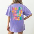 Happy To See Your Face Teacher Disco Ball Back To School Women's Comfort Colors T-Shirt Back Print Violet Happy To See Your Face Teacher Disco Ball Back To School Women's Comfort Colors T-Shirt Back Print Violet