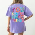 You Can Do Hard Things School Student Teachers Women's Comfort Colors T-Shirt Back Print Violet You Can Do Hard Things School Student Teachers Women's Comfort Colors T-Shirt Back Print Violet