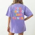 You Can Do Hard Things Teacher For Men Women Girls Kids Women's Comfort Colors T-Shirt Back Print Violet You Can Do Hard Things Teacher For Men Women Girls Kids Women's Comfort Colors T-Shirt Back Print Violet