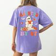 Haunted By 67 Boo Ghost Teacher 6 7 Halloween Costume Women's Comfort Colors T-Shirt Back Print Violet Haunted By 67 Boo Ghost Teacher 6 7 Halloween Costume Women's Comfort Colors T-Shirt Back Print Violet