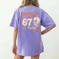 Haunted By 67 Halloween 67 Meme Six Seven Teacher Women's Comfort Colors T-Shirt Back Print Violet Haunted By 67 Halloween 67 Meme Six Seven Teacher Women's Comfort Colors T-Shirt Back Print Violet