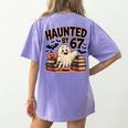 Haunted By 67 Teacher Ghost Pumpkin Halloween Costum Women's Comfort Colors T-Shirt Back Print Violet