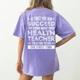 Health Teacher Tshirt Appreciation For Men Women Women's Comfort Colors T-Shirt Back Print Violet