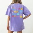 Hello Word In Different Languages Travel And Teacher Lover Women's Comfort Colors T-Shirt Back Print Violet Hello Word In Different Languages Travel And Teacher Lover Women's Comfort Colors T-Shirt Back Print Violet