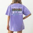 Helping Little Minds Grow One Phoneme At A Time Teacher Women's Comfort Colors T-Shirt Back Print Violet