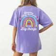 Helping Tiny Humans To Do Big Things Teacher Women Women's Comfort Colors T-Shirt Back Print Violet Helping Tiny Humans To Do Big Things Teacher Women Women's Comfort Colors T-Shirt Back Print Violet