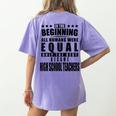 High School Teacher Personalized Women's Comfort Colors T-Shirt Back Print Violet High School Teacher Personalized Women's Comfort Colors T-Shirt Back Print Violet