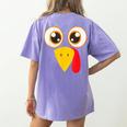 Hilarious Turkey Halloween Thanksgiving Teacher Nurse Women's Comfort Colors T-Shirt Back Print Violet Hilarious Turkey Halloween Thanksgiving Teacher Nurse Women's Comfort Colors T-Shirt Back Print Violet