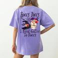 Hocus Pocus I Need Coffee To Focus Halloween Teacher Women's Comfort Colors T-Shirt Back Print Violet