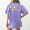 Hola Estudiantes Spanish Teacher Women's Comfort Colors T-Shirt Back Print Violet