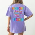 Homebound Teacher Appreciation Week Back To School Heart Women's Comfort Colors T-Shirt Back Print Violet