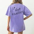 Hot Sexy Teacher Adult Humor Halloween Costume T Shirt Women's Comfort Colors T-Shirt Back Print Violet Hot Sexy Teacher Adult Humor Halloween Costume T Shirt Women's Comfort Colors T-Shirt Back Print Violet