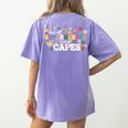 Hot All Superheroes Wear Capes Cute Teacher End Of School Women's Comfort Colors T-Shirt Back Print Violet Hot All Superheroes Wear Capes Cute Teacher End Of School Women's Comfort Colors T-Shirt Back Print Violet