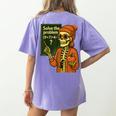 HUGvyn Halloween Skeleton Six Seven 67 Meme PEMDAS Teacher Women's Comfort Colors T-Shirt Back Print Violet HUGvyn Halloween Skeleton Six Seven 67 Meme PEMDAS Teacher Women's Comfort Colors T-Shirt Back Print Violet