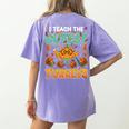 Humor I Teach The Cutest Turkeys Thanksgiving Teacher Women's Comfort Colors T-Shirt Back Print Violet Humor I Teach The Cutest Turkeys Thanksgiving Teacher Women's Comfort Colors T-Shirt Back Print Violet