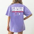 Humor Teacher Empty Battery Power Men Women Women's Comfort Colors T-Shirt Back Print Violet Humor Teacher Empty Battery Power Men Women Women's Comfort Colors T-Shirt Back Print Violet
