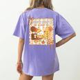 Humpty Dumpty Had A Great Fall Teacher Thanksgiving Autumn Women's Comfort Colors T-Shirt Back Print Violet