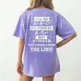 I'Ll Even Do That's Where I Draw The Line Math Teacher Joke Women's Comfort Colors T-Shirt Back Print Violet