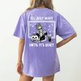 I'Ll Just Wait Until It's Quiet Halloween Teacher Mom Women's Comfort Colors T-Shirt Back Print Violet I'Ll Just Wait Until It's Quiet Halloween Teacher Mom Women's Comfort Colors T-Shirt Back Print Violet