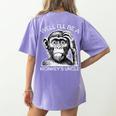 Well I'Ll Be a Monkey's Uncle Teacher And Student Women's Comfort Colors T-Shirt Back Print Violet Well I'Ll Be a Monkey's Uncle Teacher And Student Women's Comfort Colors T-Shirt Back Print Violet