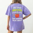 I'm That Awesome Paraeducator Teacher Women's Comfort Colors T-Shirt Back Print Violet