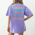I'm An English Teacher Of Course You Have To Write Women's Comfort Colors T-Shirt Back Print Violet