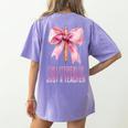 I'm Literally Just a Teacher Pencil Coquette Bow School Women's Comfort Colors T-Shirt Back Print Violet I'm Literally Just a Teacher Pencil Coquette Bow School Women's Comfort Colors T-Shirt Back Print Violet