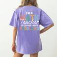 I'm A Math Teacher Of Course I Have Problems Back To School Women's Comfort Colors T-Shirt Back Print Violet