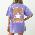 I'm A Math Teacher I'm Scary All Year Long Spooky Halloween Women's Comfort Colors T-Shirt Back Print Violet I'm A Math Teacher I'm Scary All Year Long Spooky Halloween Women's Comfort Colors T-Shirt Back Print Violet