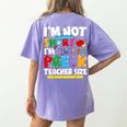 I'm Not Short I'm Pre-K Teacher Size Back To School Teacher Women's Comfort Colors T-Shirt Back Print Violet I'm Not Short I'm Pre-K Teacher Size Back To School Teacher Women's Comfort Colors T-Shirt Back Print Violet