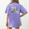 I'm Ok Lunch Lady Life Cafeteria Crew Teacher Women Women's Comfort Colors T-Shirt Back Print Violet
