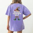 I'm The Science Teacher Elf Family Matching Group Christmas Women's Comfort Colors T-Shirt Back Print Violet I'm The Science Teacher Elf Family Matching Group Christmas Women's Comfort Colors T-Shirt Back Print Violet