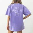 I'm The Teacher's Pet Men Women Kids Women's Comfort Colors T-Shirt Back Print Violet