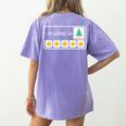 I'm Working For Christmas Break 5 Star Winter Teacher Stars Women's Comfort Colors T-Shirt Back Print Violet