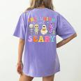 Inclusion Isn't Scary Ghost Halloween SLP Sped Teacher Women's Comfort Colors T-Shirt Back Print Violet