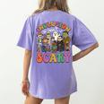 Inclusion Isn't Scary Ghost Mummy Halloween SLP Sped Teacher Women's Comfort Colors T-Shirt Back Print Violet Inclusion Isn't Scary Ghost Mummy Halloween SLP Sped Teacher Women's Comfort Colors T-Shirt Back Print Violet