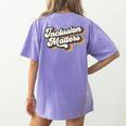 Inclusion Matters Retro Special Education Teacher Women Women's Comfort Colors T-Shirt Back Print Violet Inclusion Matters Retro Special Education Teacher Women Women's Comfort Colors T-Shirt Back Print Violet