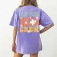 Infant Teacher Boo Crew Ghost Groovy Halloween For Women Women's Comfort Colors T-Shirt Back Print Violet Infant Teacher Boo Crew Ghost Groovy Halloween For Women Women's Comfort Colors T-Shirt Back Print Violet