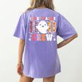 Infant Teacher Boo Crew Halloween Costume Women's Comfort Colors T-Shirt Back Print Violet