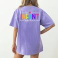 Infant Teacher Daycare Provider Childcare Teacher Women's Comfort Colors T-Shirt Back Print Violet