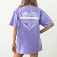 Instructional Coach Heart Teachers Appreciation Women's Comfort Colors T-Shirt Back Print Violet Instructional Coach Heart Teachers Appreciation Women's Comfort Colors T-Shirt Back Print Violet