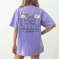 Instructional Coach Reflect Support Teachers Student Success Women's Comfort Colors T-Shirt Back Print Violet Instructional Coach Reflect Support Teachers Student Success Women's Comfort Colors T-Shirt Back Print Violet