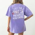 Intervention Teacher Progress Monitoring Intervention Women's Comfort Colors T-Shirt Back Print Violet
