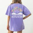 Intervention Teacher Reading Intervention Women's Comfort Colors T-Shirt Back Print Violet Intervention Teacher Reading Intervention Women's Comfort Colors T-Shirt Back Print Violet