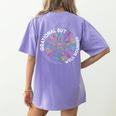 Irrational But Well Rounded Pi Day Math Teacher Student Geek Women's Comfort Colors T-Shirt Back Print Violet