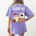 It's A Bootiful Day To Make Art Groovy Art Teacher Halloween Women's Comfort Colors T-Shirt Back Print Violet It's A Bootiful Day To Make Art Groovy Art Teacher Halloween Women's Comfort Colors T-Shirt Back Print Violet