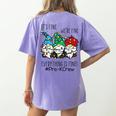 It's Fine We'Re Fine Gnome Pre-K Teacher Christmas Light For Men Women Women's Comfort Colors T-Shirt Back Print Violet