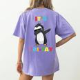 It's Fri-Yay Dabbing Penguin Friday Weekend Teacher Student Women's Comfort Colors T-Shirt Back Print Violet It's Fri-Yay Dabbing Penguin Friday Weekend Teacher Student Women's Comfort Colors T-Shirt Back Print Violet