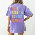 It's A Good Day To Make Art Artist Teacher Painter Women's Comfort Colors T-Shirt Back Print Violet It's A Good Day To Make Art Artist Teacher Painter Women's Comfort Colors T-Shirt Back Print Violet